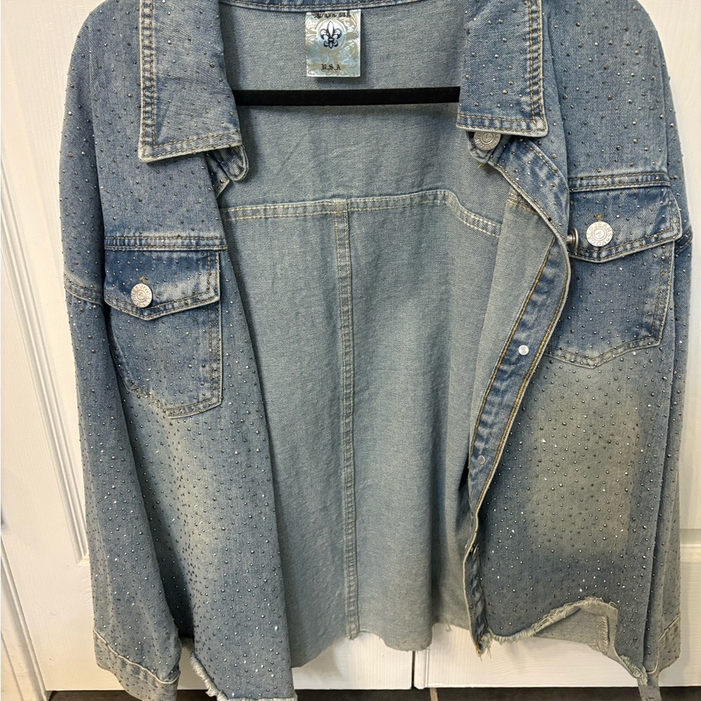 Vocal Blue Studded Jean Jacket